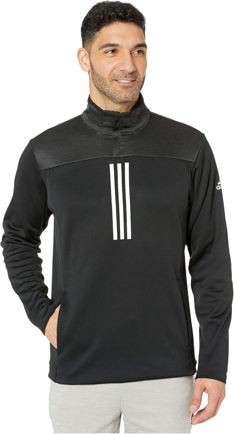 Толстовка Adidas Men's Team Issue с молнией на четверть, черно-белый
