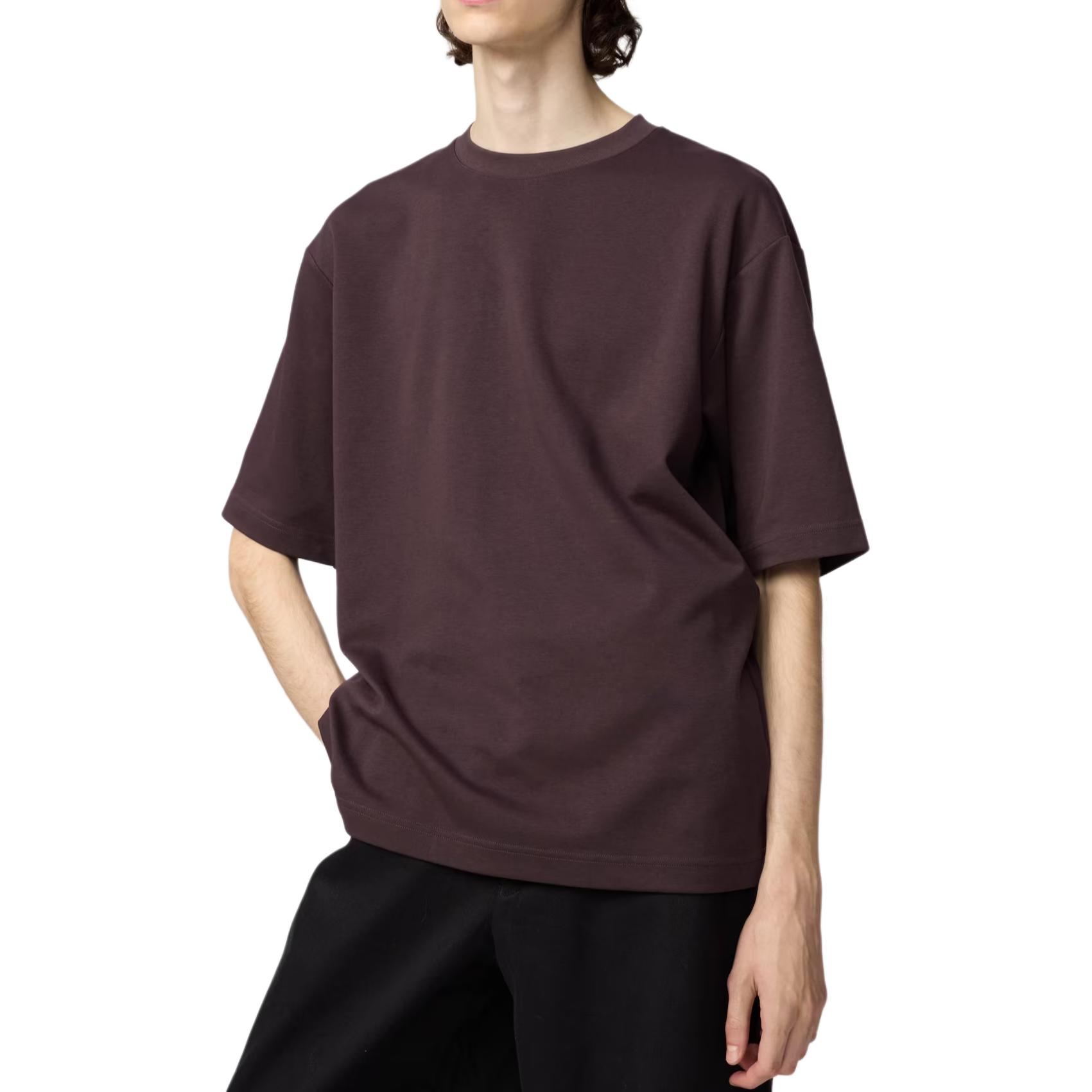 

UNIQLO Футболка унисекс бордовая, Красный, UNIQLO Футболка унисекс бордовая