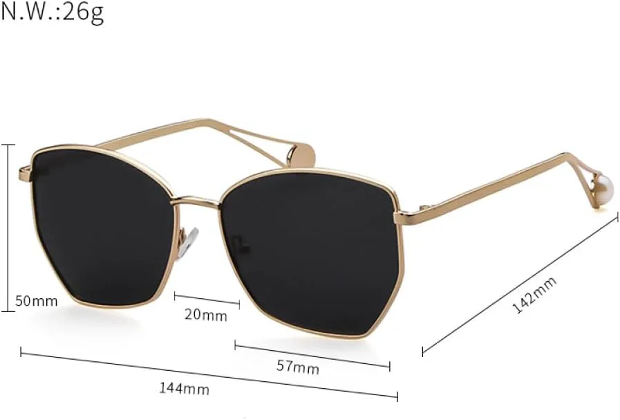 

Женские солнцезащитные очки квадратной формы из металла, розовая винтажная оправа с жемчужными линзами, 2027 год. Поляризованные солнцезащитные очки MTZJH, C2