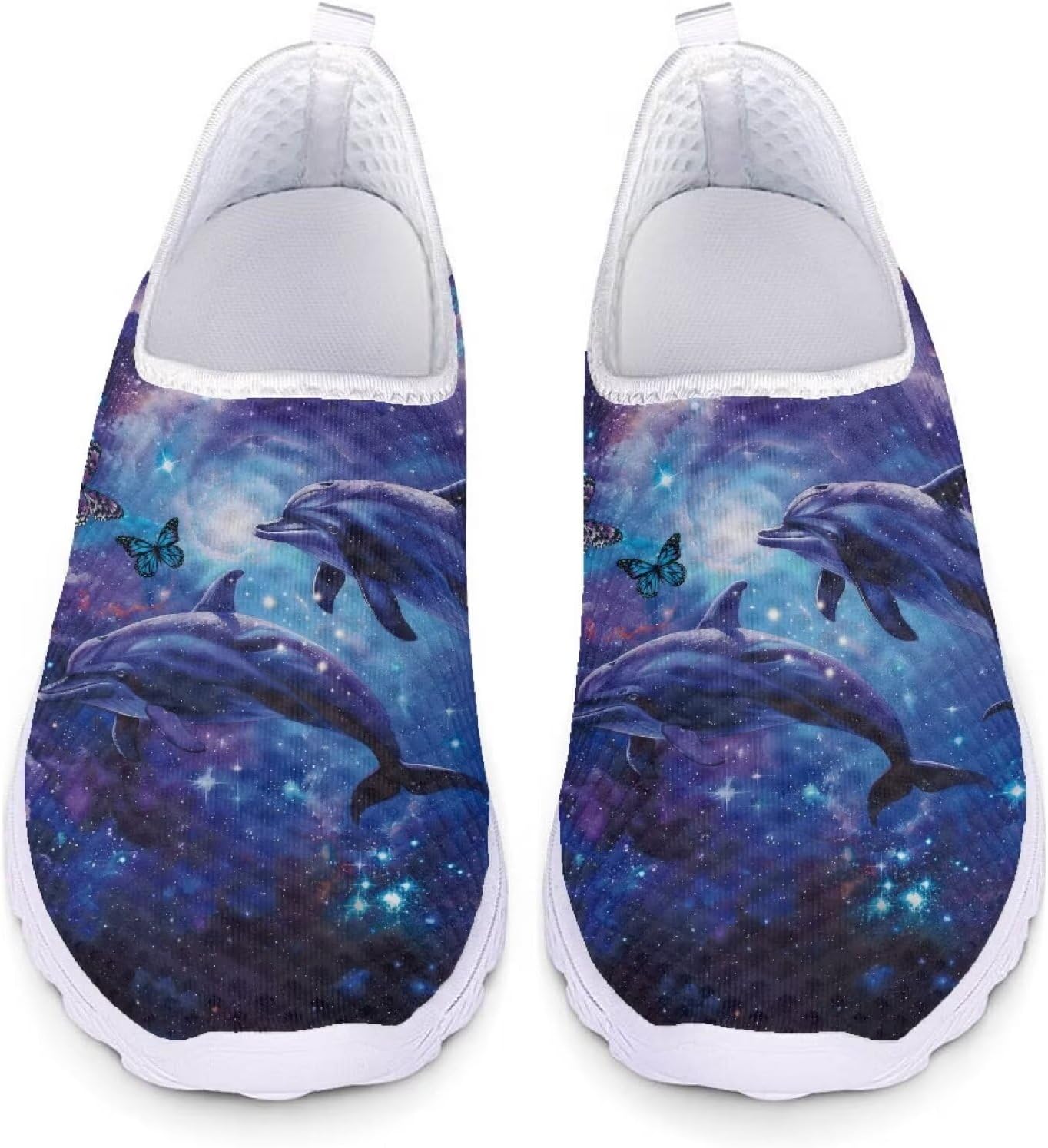 

Кроссовки Veniyate легкие повседневные для женщин и мужчин, с запрокидыванием, летние пляжные акваобувь, спортивная обувь, Galaxy Dolphin