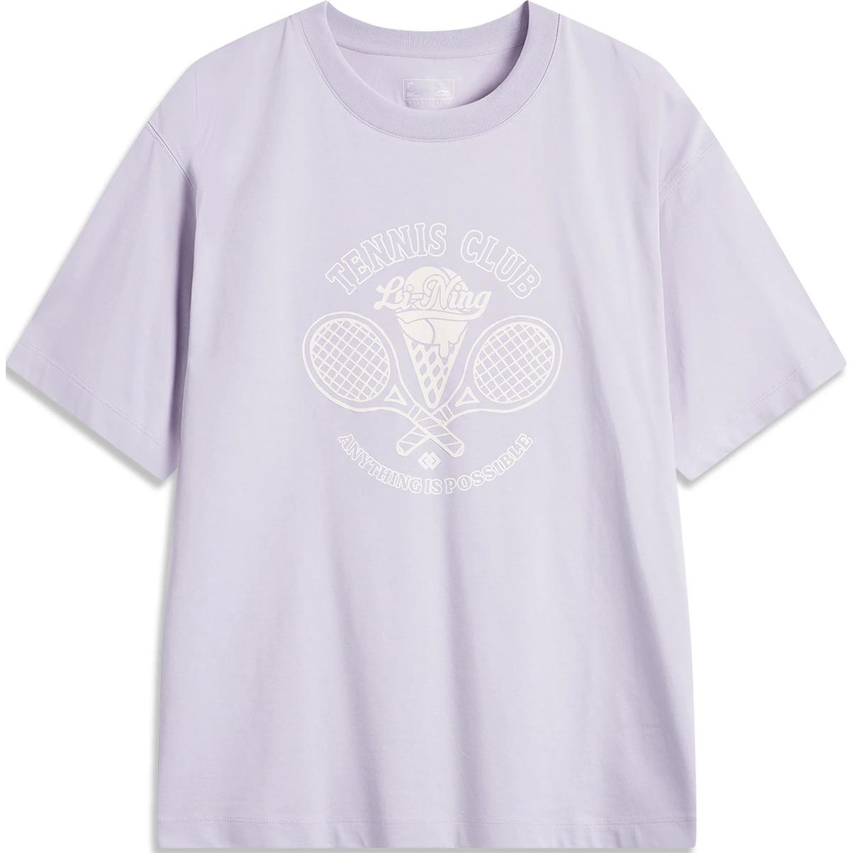 

Женская футболка LiNing Sports Life Collection, цвет морской соли, фиолетовая