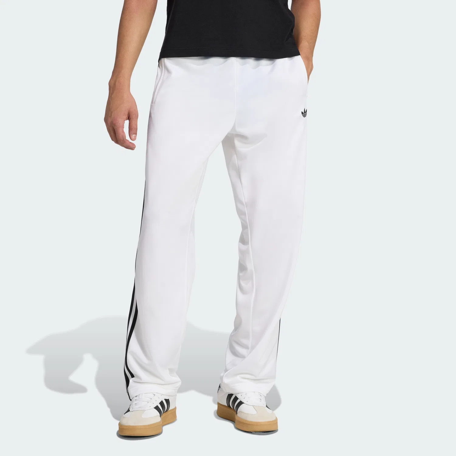 Мужские белые спортивные брюки Firebird от Adidas