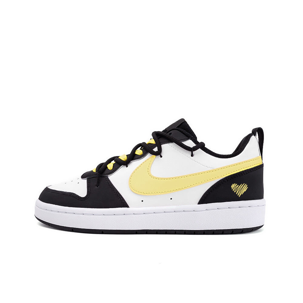 

Кроссовки Nike Court Borough Skateboarding Shoes Women's Low-top White/Black/Pure Platinum/University Gold, белый/черный