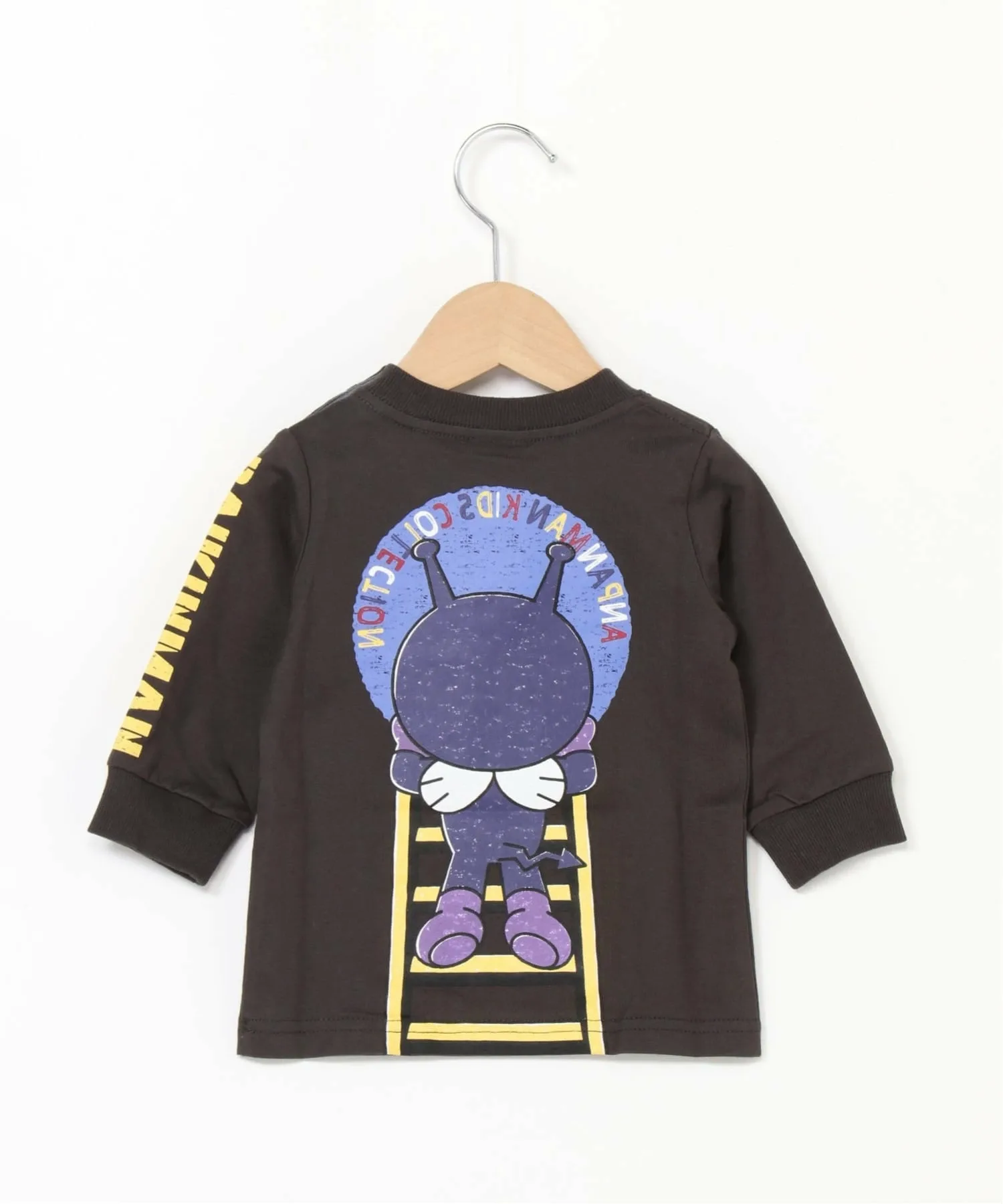 Детская коллекция ANPANMAN/(K) Футболка с длинным рукавом Baikinman Kokin-chan Hyokkori Anpanman Kids Collection, black — фото 3
