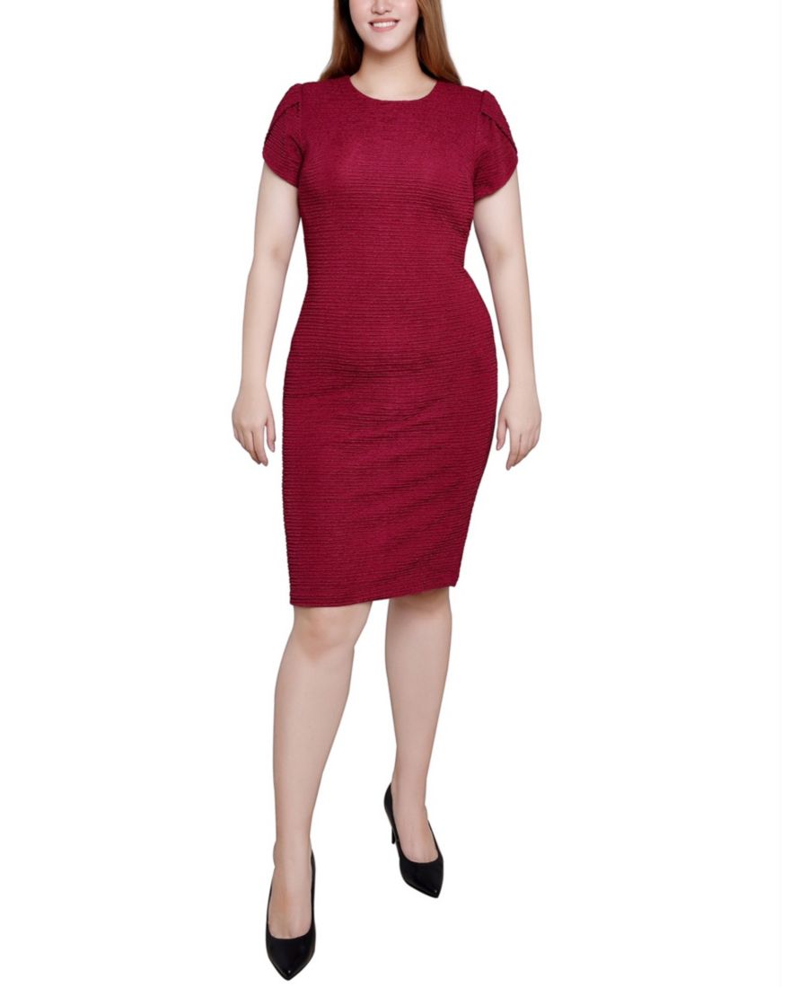 

Трикотажное платье с рукавами-лепестками NY Collection, Deep Sangria