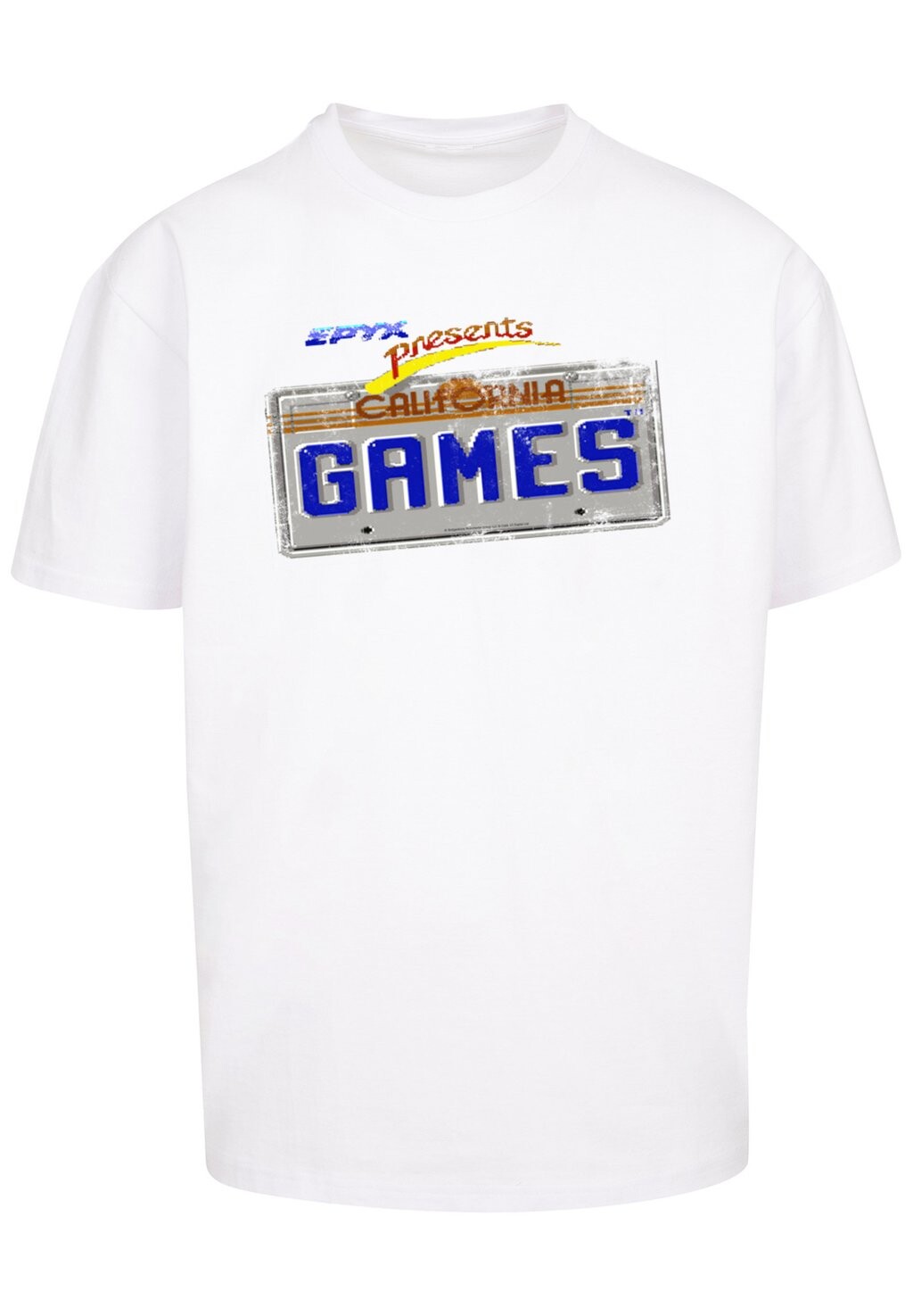 

Футболка с принтом CALIFORNIA GAMES PLATE RETRO GAMING SEVENSQUARED F4NT4STIC, белый
