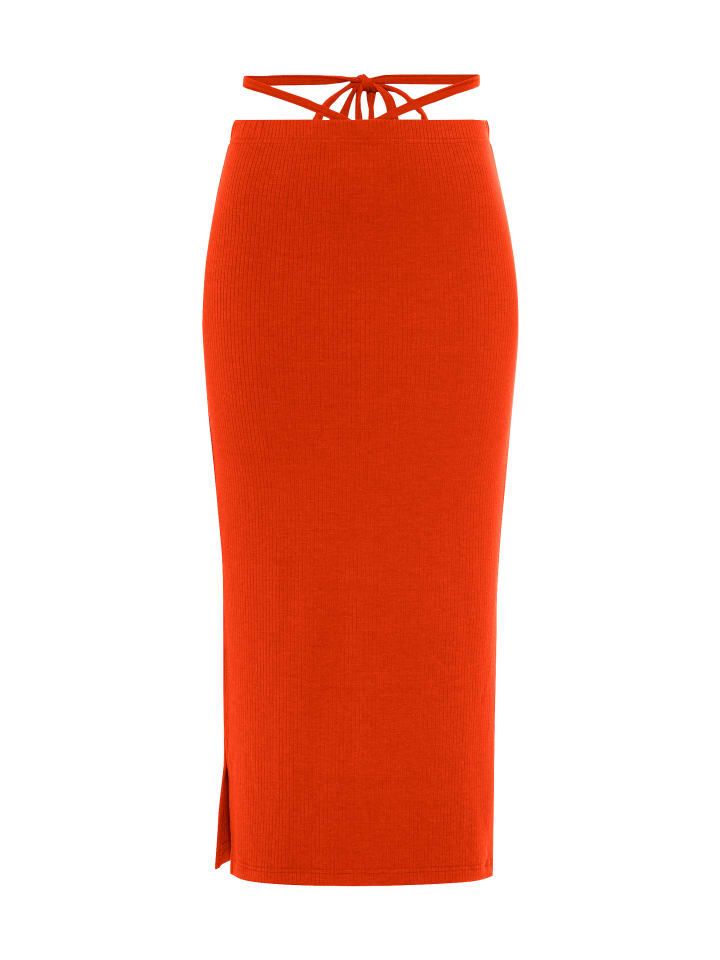 

Юбка до колена LSCN BY LASCANA, красный