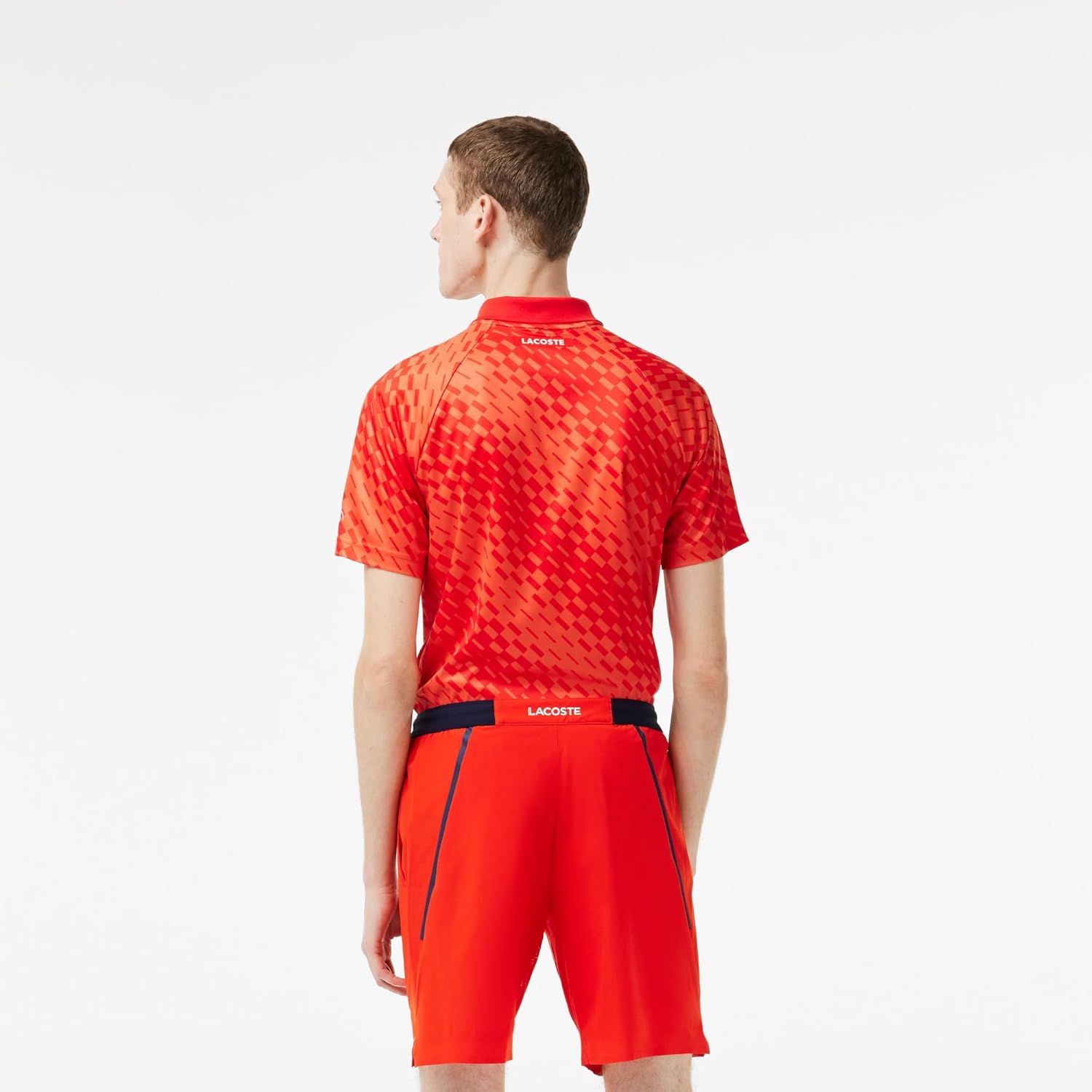 Мужские спортивные теннисные шорты Lacoste Sport Tennis X Novak Djokovic из тафты, Corrida Red — фото 2