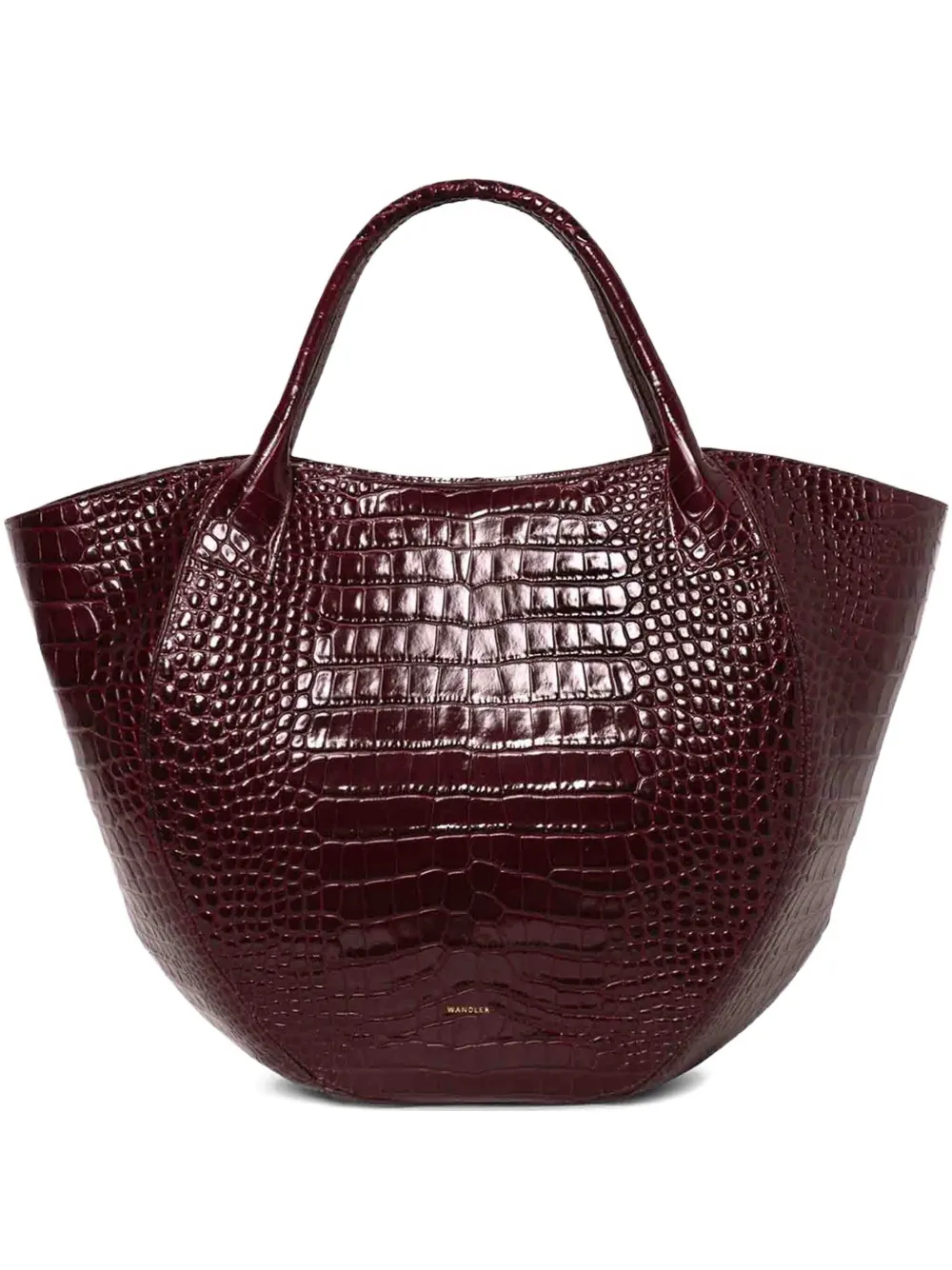 

Большая сумка-тоут с тиснением под крокодила Wandler, красный