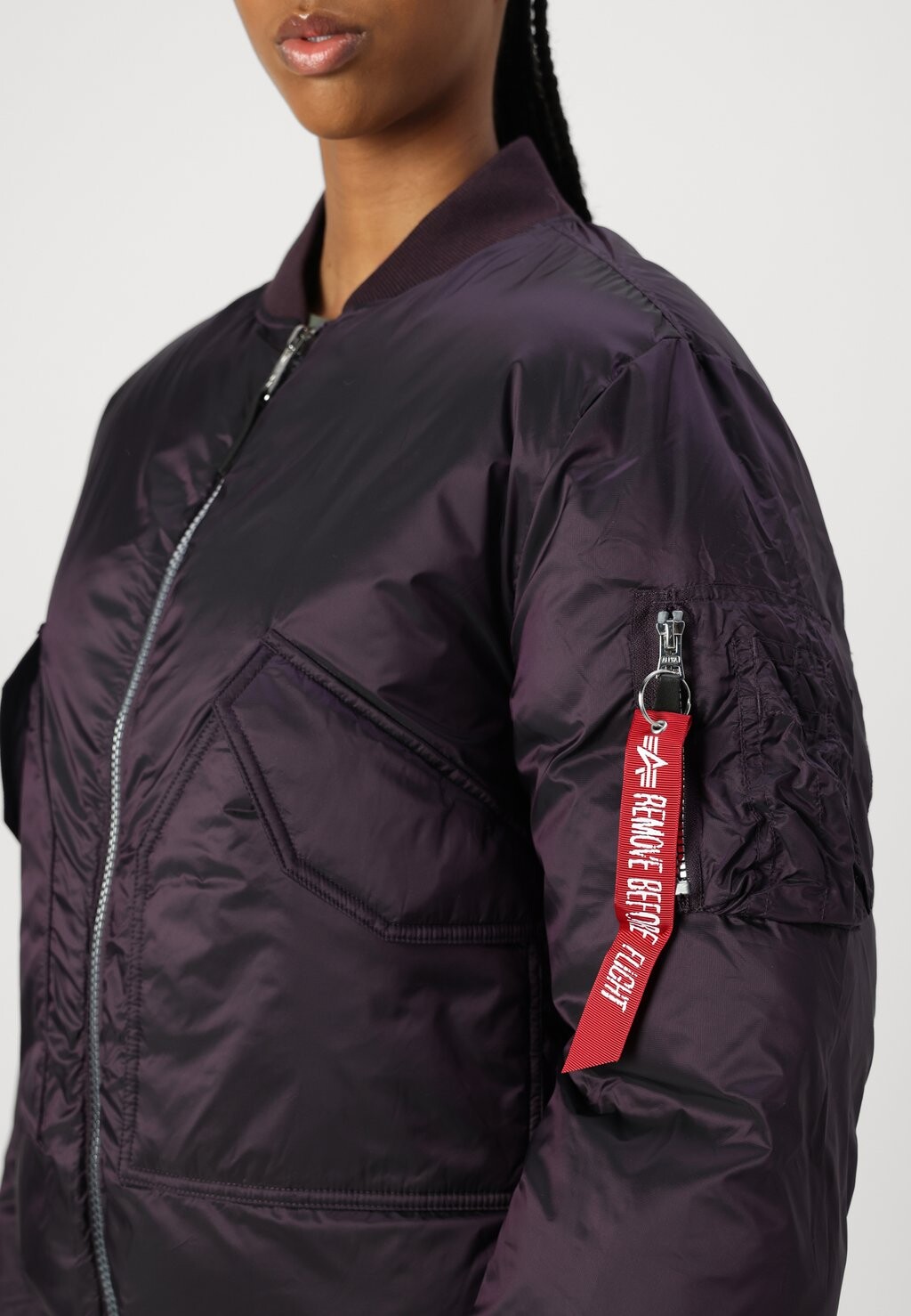

Куртка-бомбер Alpha Industries, фиолетовый