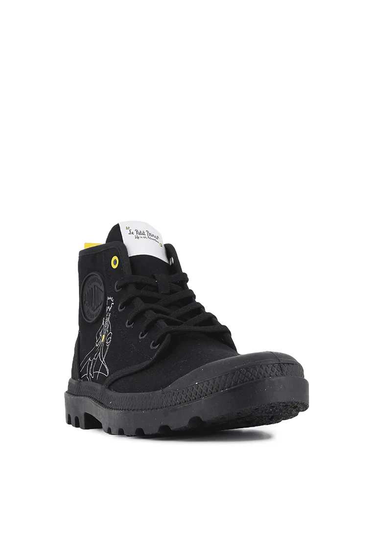 Ботинки женские, утепленные, модель Pampa Petit Prince, Unisex, черные Palladium — фото 2
