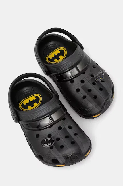 Сланцы детские с Batman Crocs, черный — фото 4