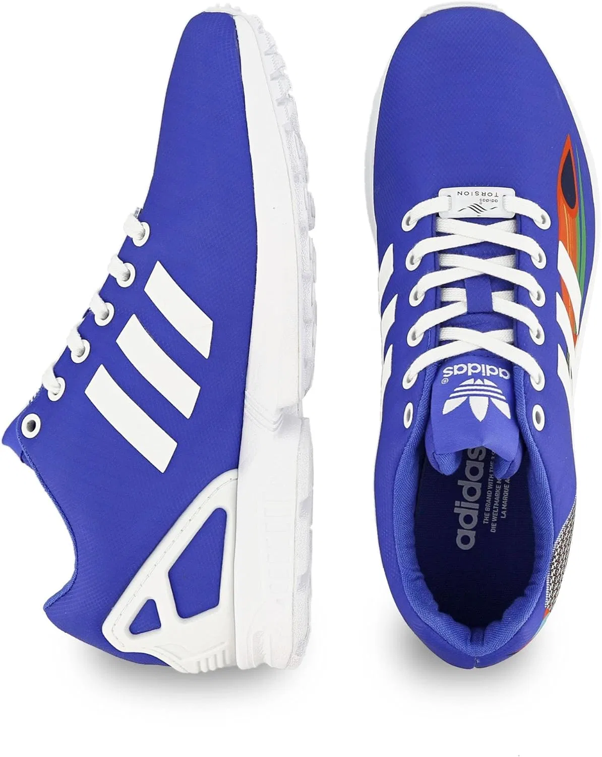 Женские кроссовки Adidas Zx Flux, Blue White — фото 3