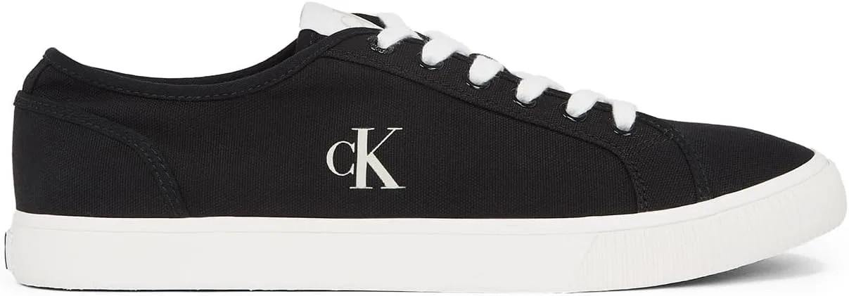 Мужские низкие кроссовки Calvin Klein из вулканизированной парусины, Black Ck Black Bright White — фото 3
