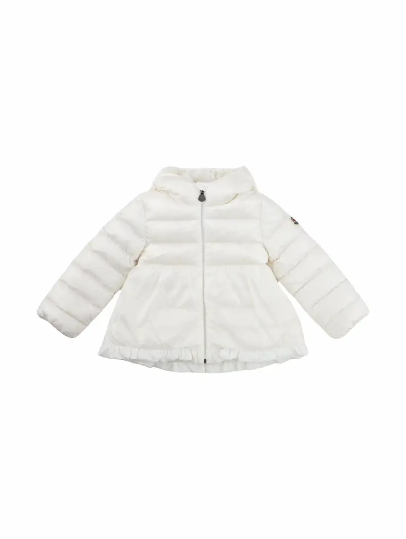 

Стеганый пуховик с логотипом Moncler, белый