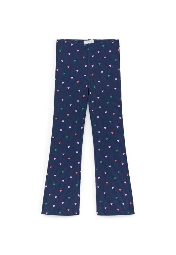 Леггинсы arket с расклешенной ребристой отделкой, леггинсы-брюки Arket, Blue Multi Colour