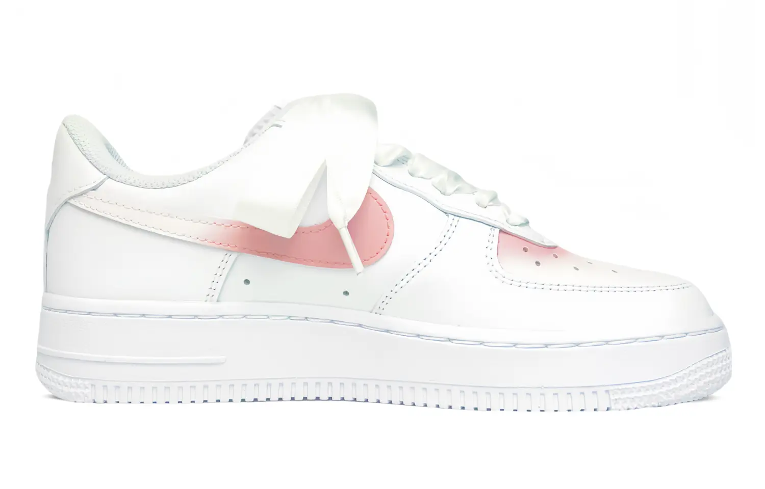 Кроссовки Nike Air Force 1 Skateboarding Shoes Men Low-top White/pink, розовый — фото 2