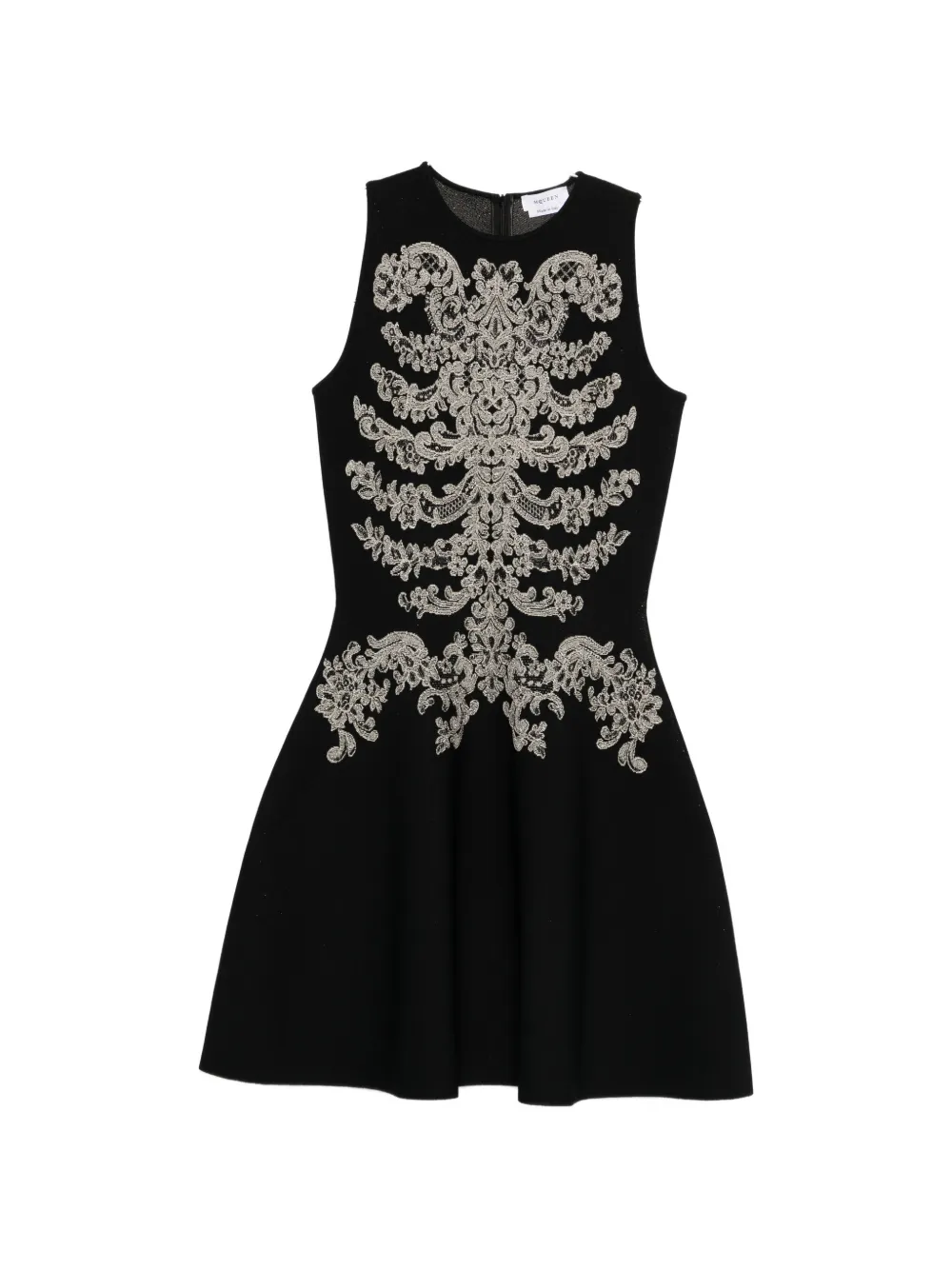 Мини-платье без рукавов Alexander Mcqueen, черный