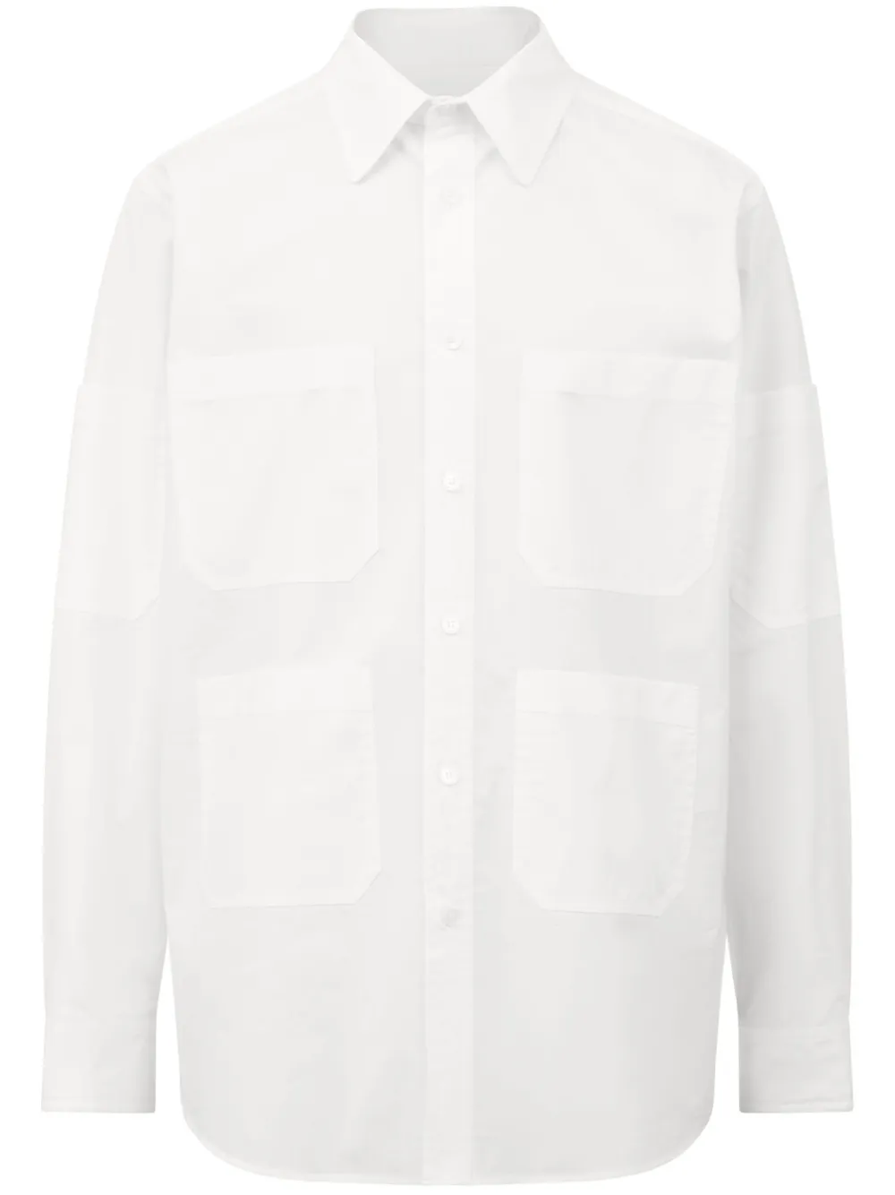 

Рубашка из хлопкового поплина MM6 Maison Margiela, белый