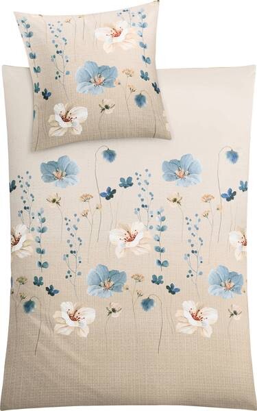 

Комплект постельного белья Kleine Wolke 207837 2-teilig, 155x1x220 см цвет beige-bleu