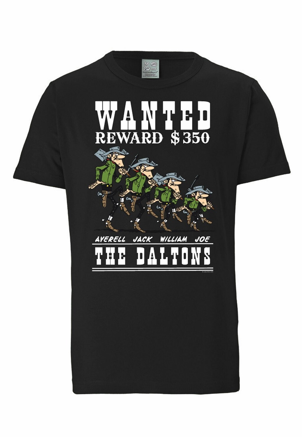 

Футболка с принтом LUCKY LUKE THE DALTONS LOGOSHIRT, черный