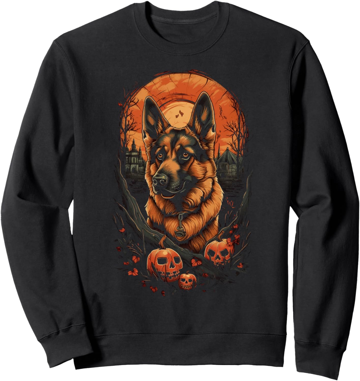 

Толстовка на Хэллоуин с изображением немецкой овчарки Halloween German Shepherd Gifts, черный