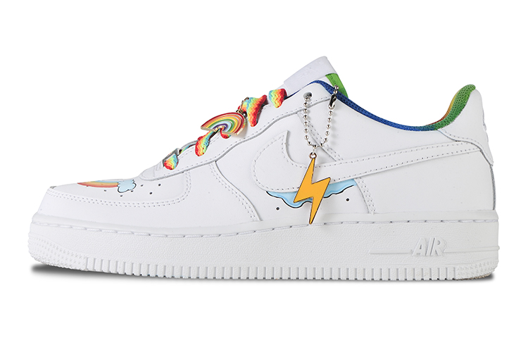 

Кроссовки Nike Air Force 1 Skateboard Shoes Women's Low-Top White Red Blue