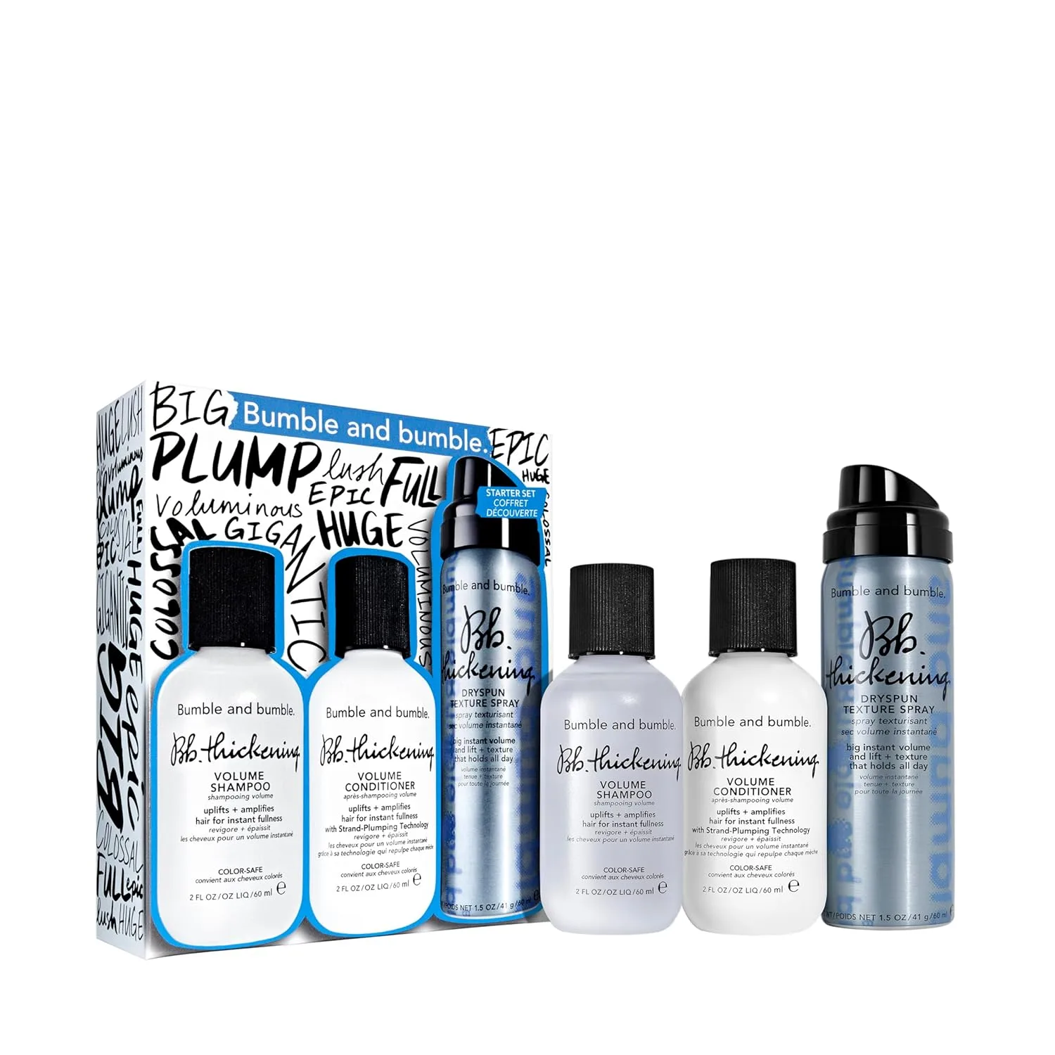 Bumble and bumble Thickening Volumizing Shampoo, легкая формула для мгновного объема, бережное очищение, для тонких и средних прямых и волнистых волос Bumble And Bumble., white