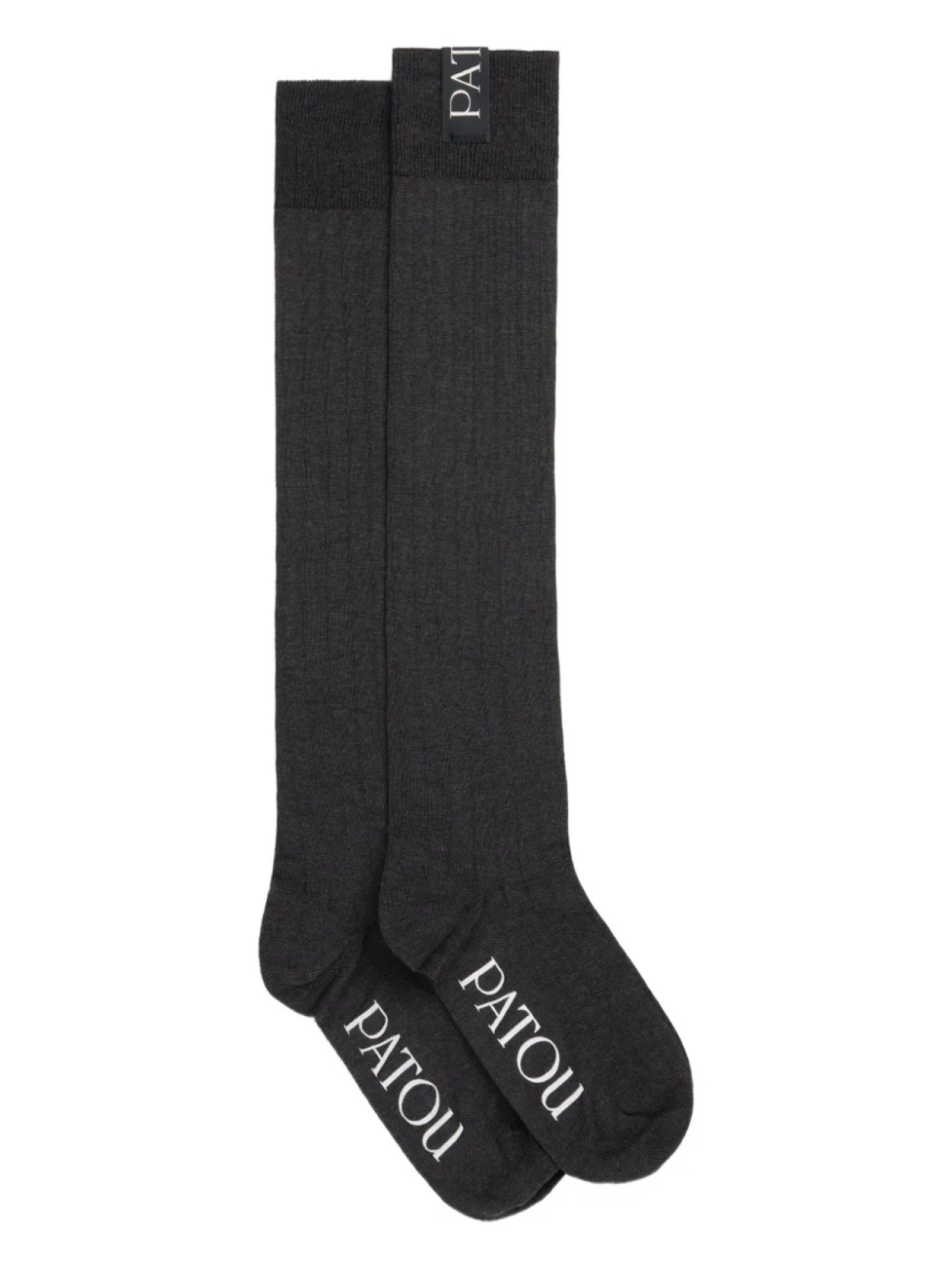 

Patou гольфы в рубчик, черный