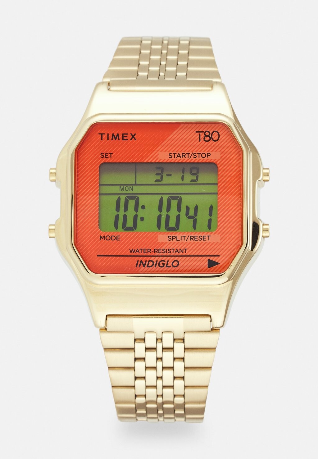

Цифровые часы T80 UNISEX Timex, цвет gold-coloured/citron/orange