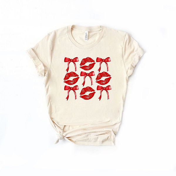 

Футболка с принтом Lips coquette bow chart Simply Sage Market, Cream, Зеленый, Футболка с принтом Lips coquette bow chart Simply Sage Market, Cream