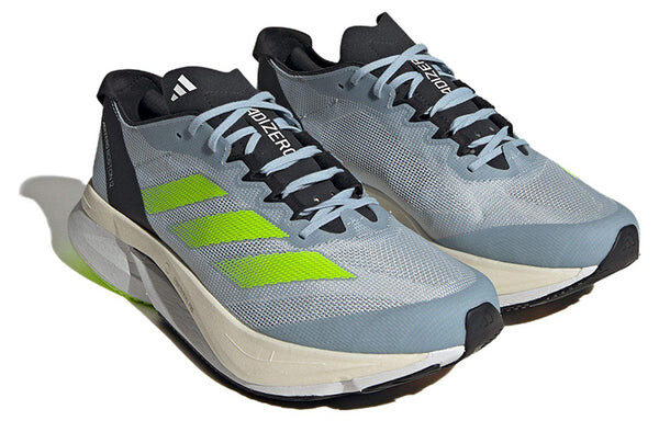 Кроссовки Adidas Adizero Boston 12 Running Shoes 'Wonder Blue Lucid Lemon', синий — фото 3