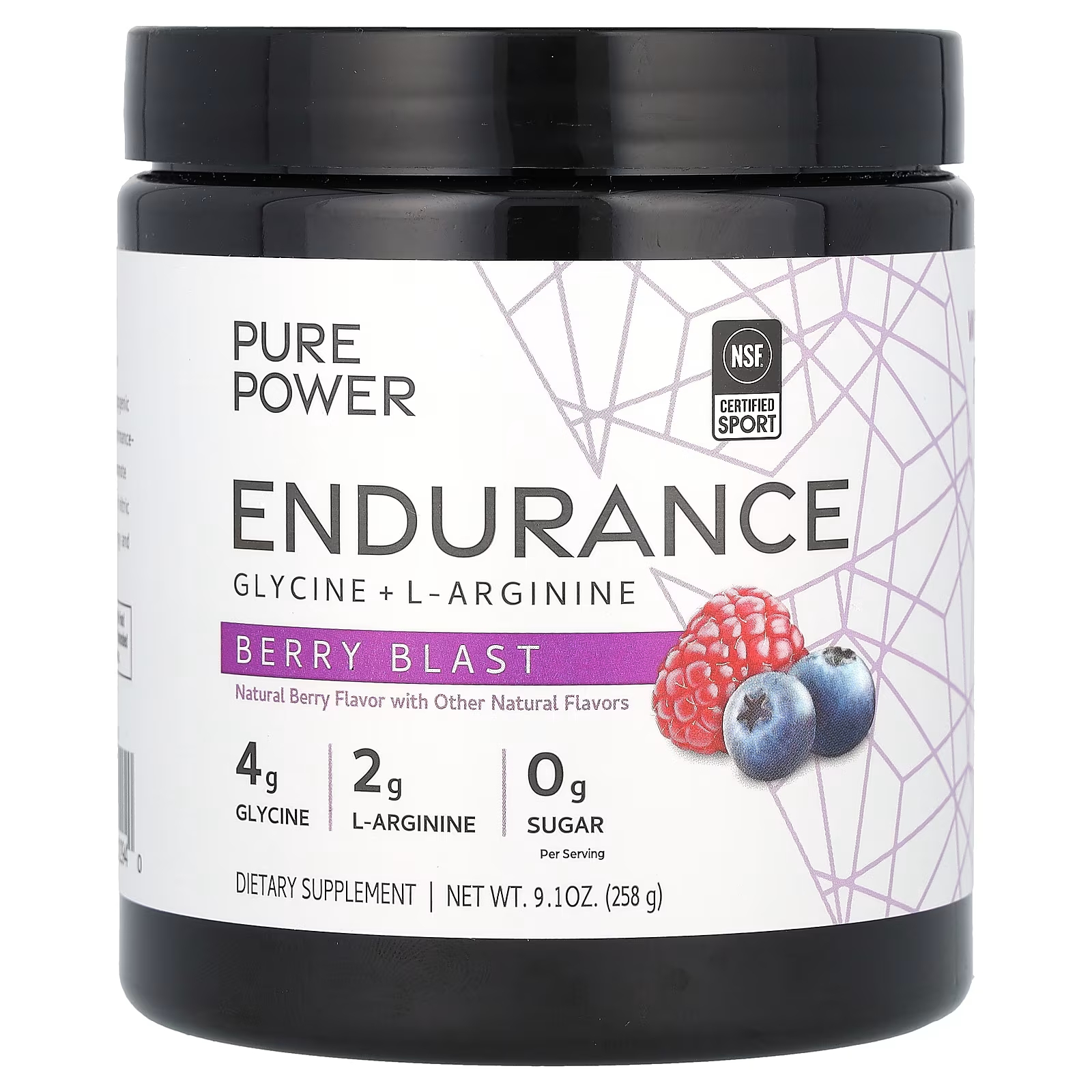 

Mercola Pure Power Endurance Глицин + L-аргинин Berry Blast 9,1 унции (258 г) Dr. Mercola