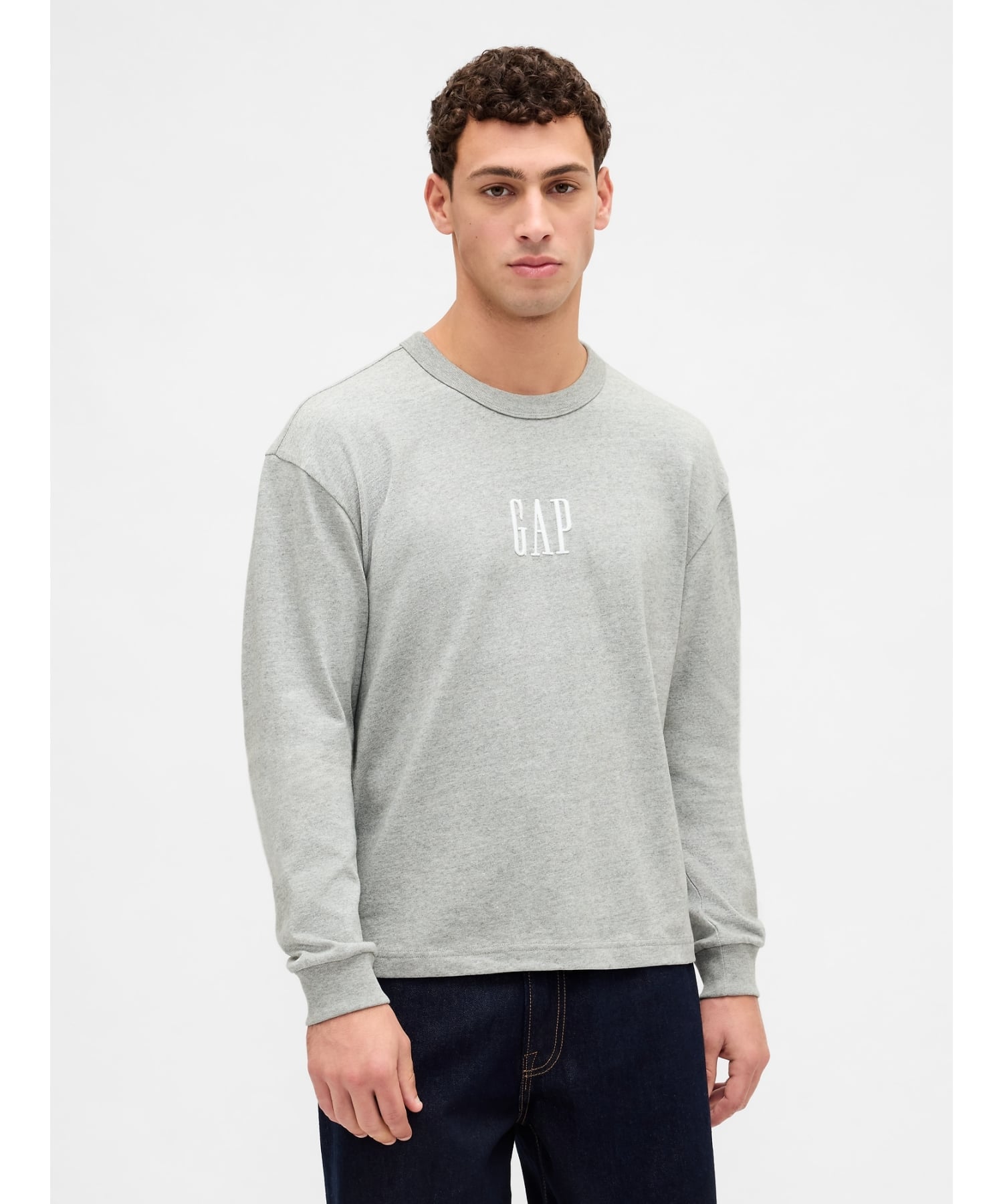 Футболка с логотипом (U)GAP, B10_GREY_HEATHER