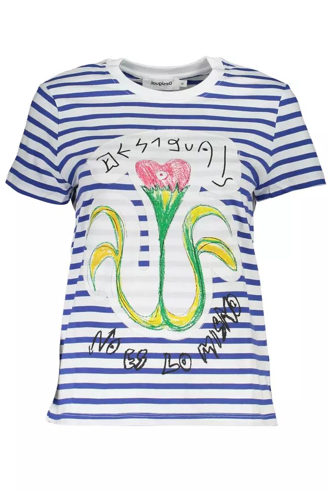 

Женская футболка Desigual Chic с контрастными деталями, синий