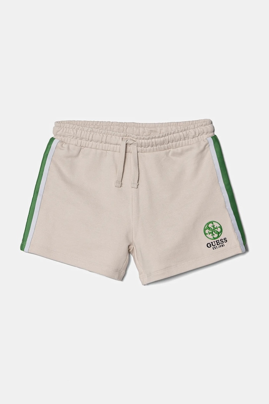 

Хлопковые детские шорты Guess, бежевый