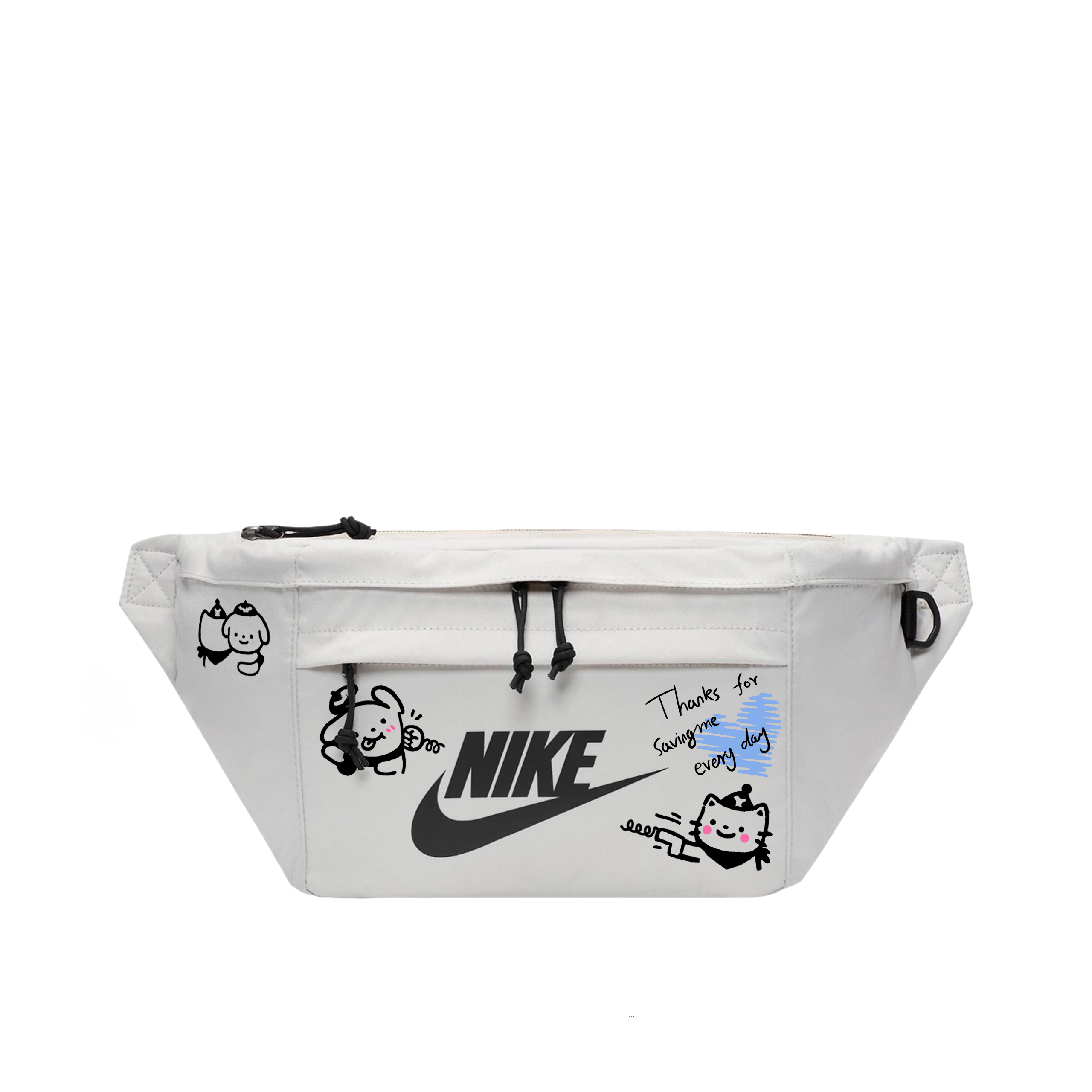 

Nike Унисекс поясная сумка ручной работы с принтом в стиле стритвир, Couple's, Coconut Puppy