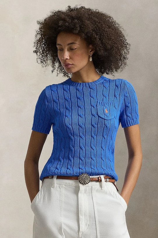 

Хлопковый свитер Polo Ralph Lauren, синий