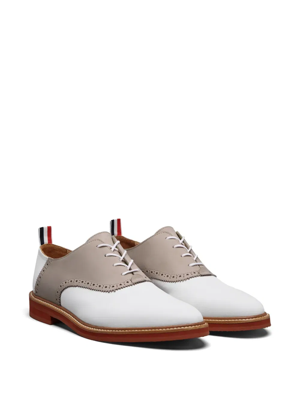 Оксфордские туфли с цветовыми блоками Thom Browne, белый — фото 2