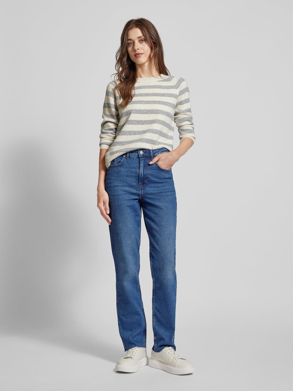

Джинсы прямого кроя с высокой талией, модель «CALIA» Vero Moda, синий