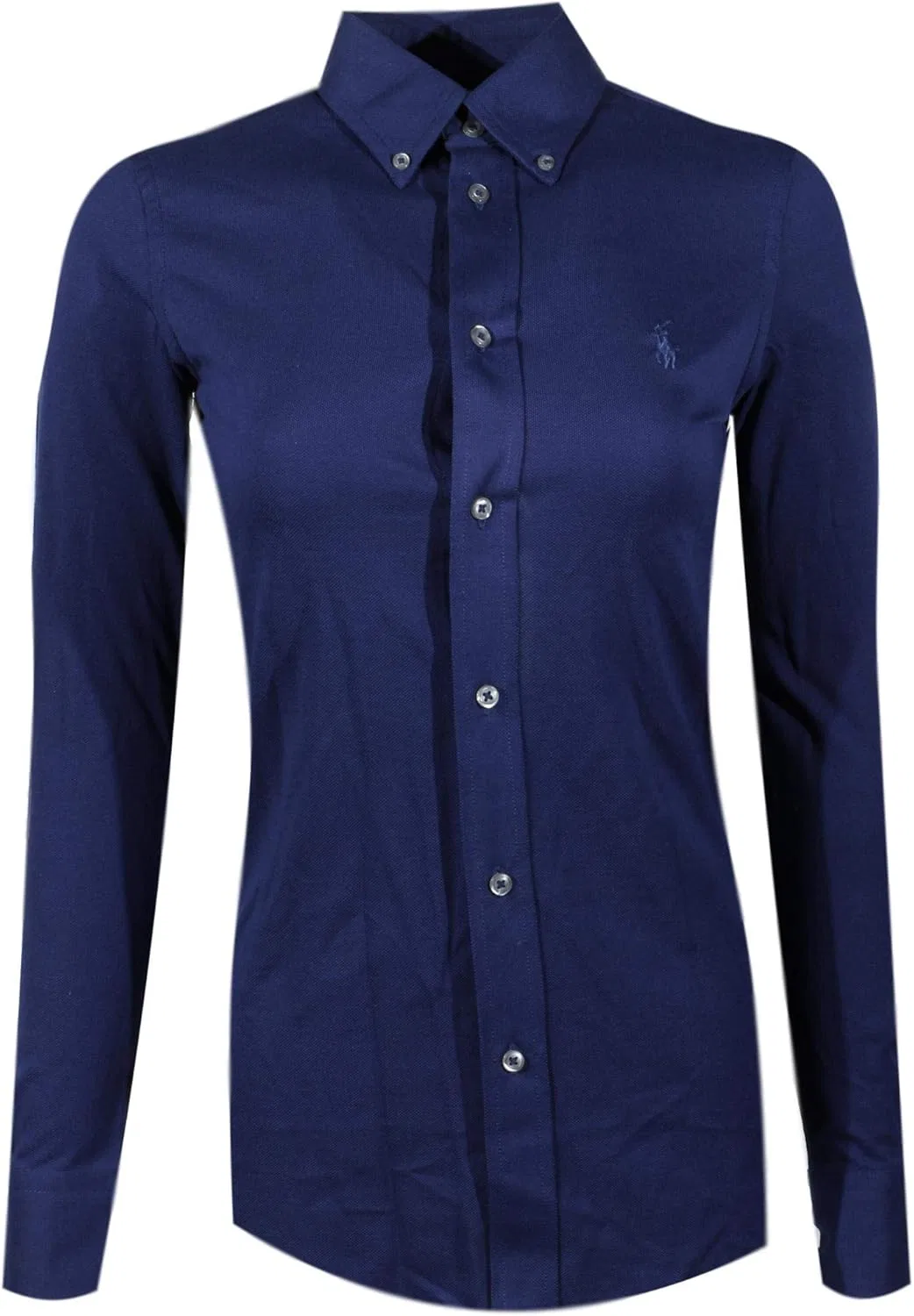 Поло женское, оксфордская рубашка, Polo Ralph Lauren, розовый/белый — фото 4