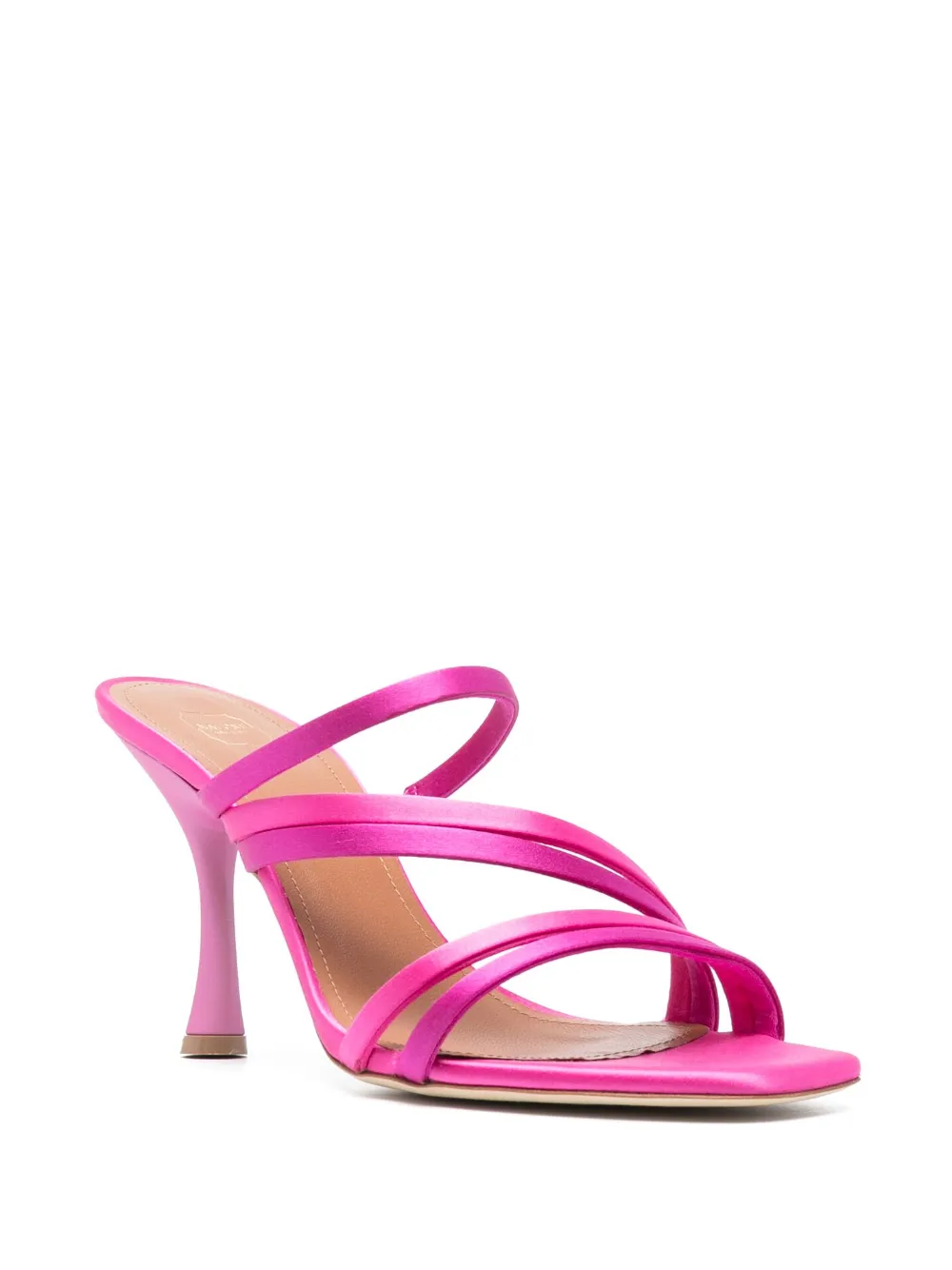 Босоножки на скульптурном каблуке Malone Souliers, розовый — фото 2