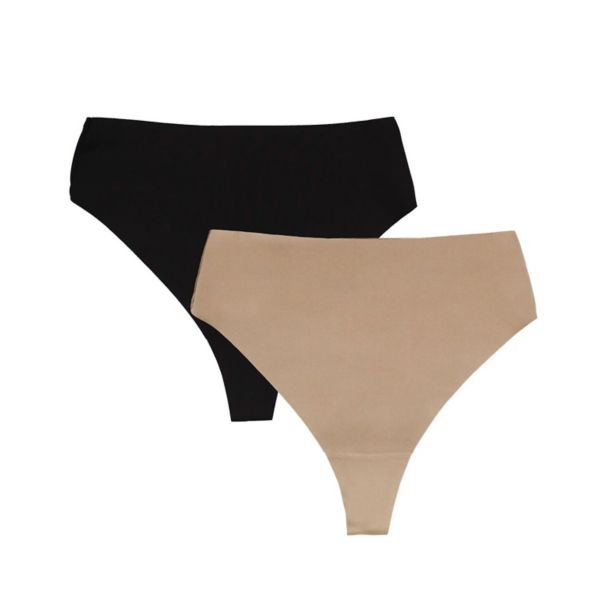 

Корректирующие трусики-стринги Shapewear Light, 2 шт., 7538 шт. Naomi & Nicole, цвет warm beige black