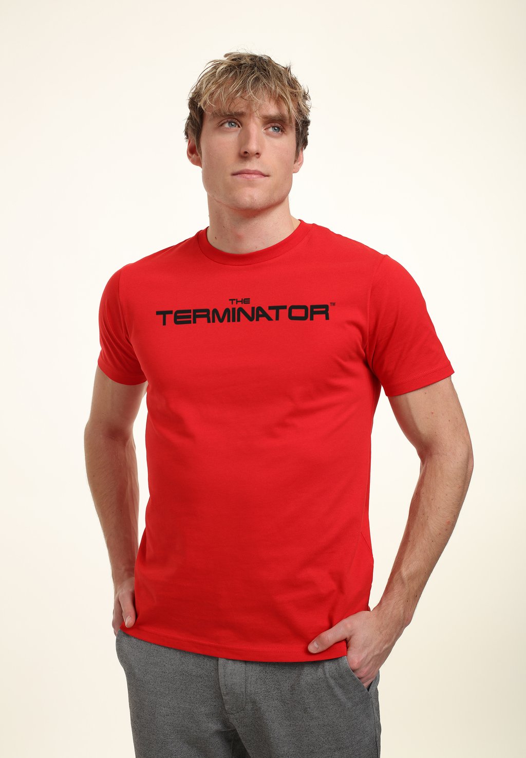 

Футболка с принтом THE TERMINATOR CINEMATIC LOGO Henry Tiger, красный