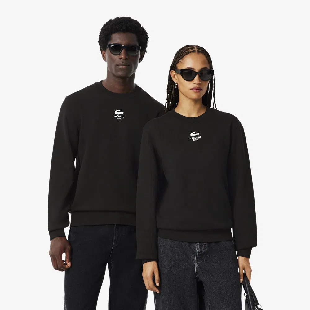 Свитшот мужской Lacoste Soft Branding Crewneck, черный
