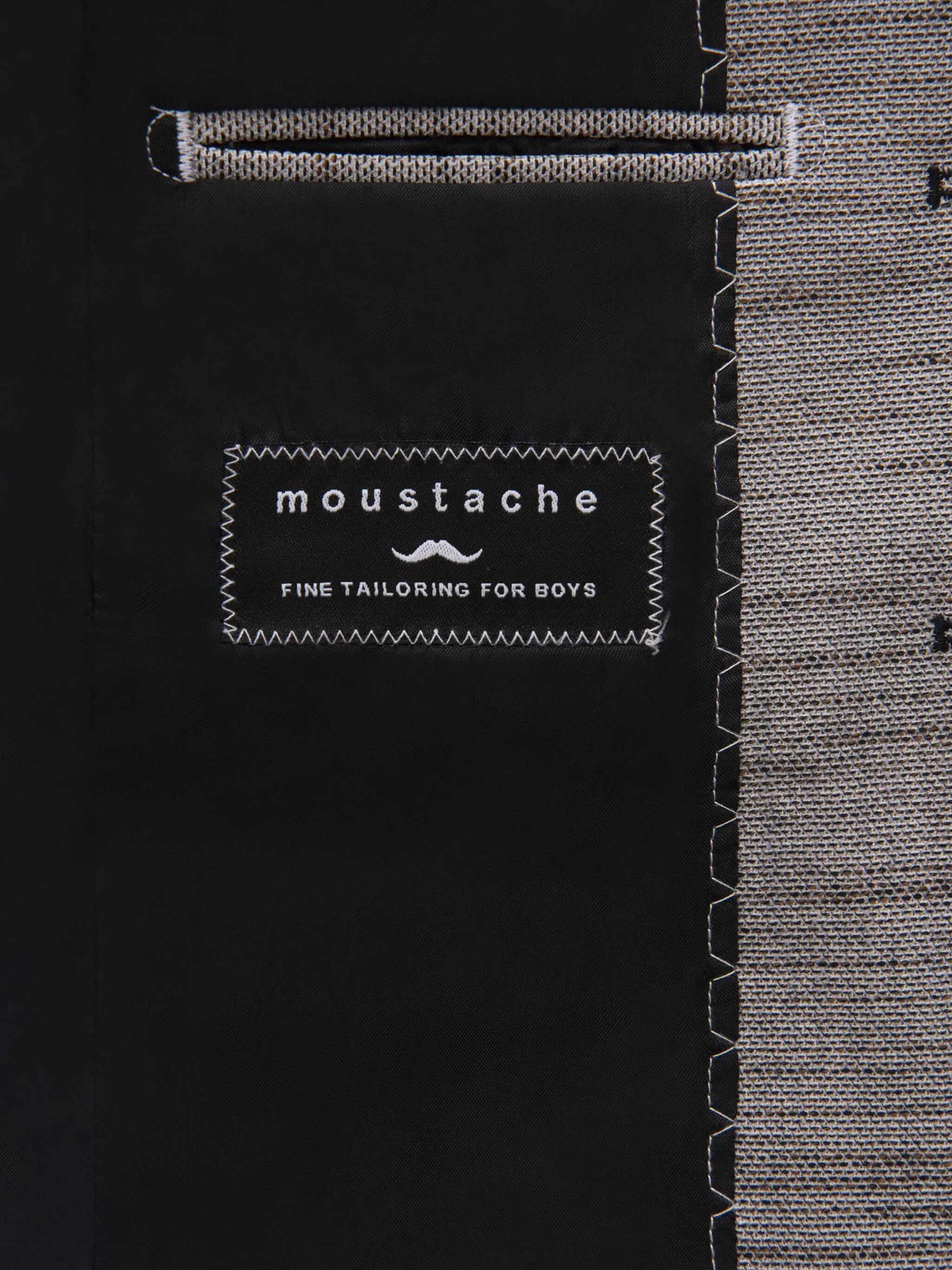 Твидовый однобортный блейзер Moustache, бежевый — фото 3