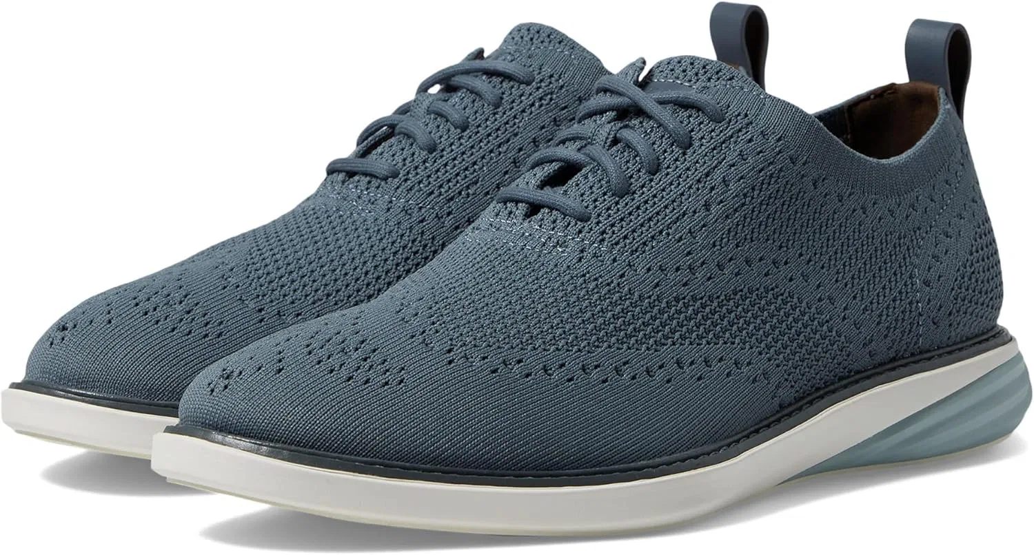 Мужские оксфорды Cole Haan Grand Plus Stitchlite Wingtip, Stormy Weather Ivory