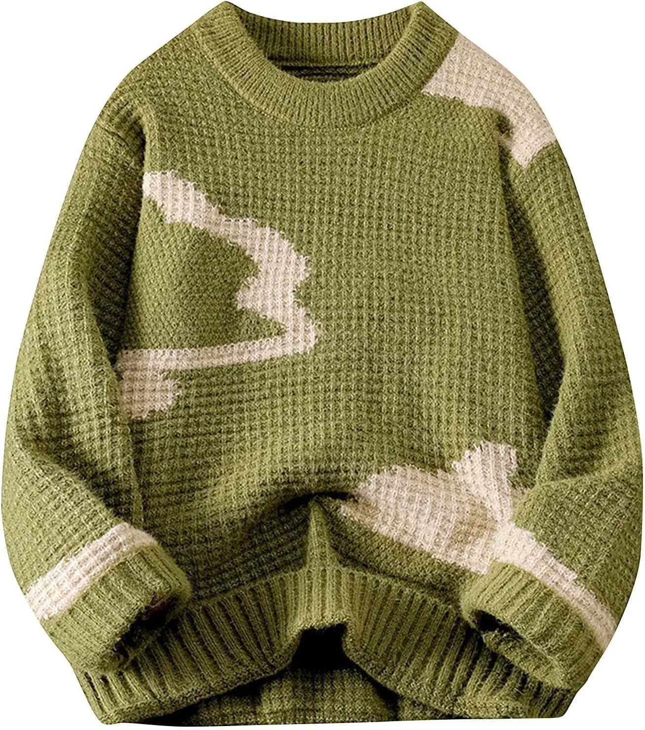 

Мужской свитер с косой вязкой, оверсайз, винтажный