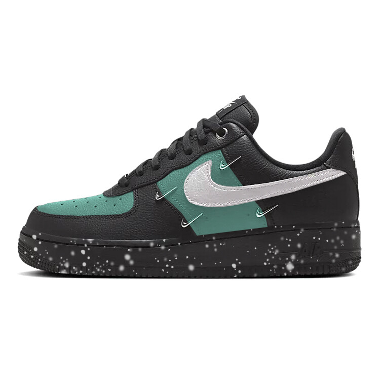 

Кроссовки Nike Air Force 1 Skateboarding Shoes Women's Low-top Black/White/Green, черный