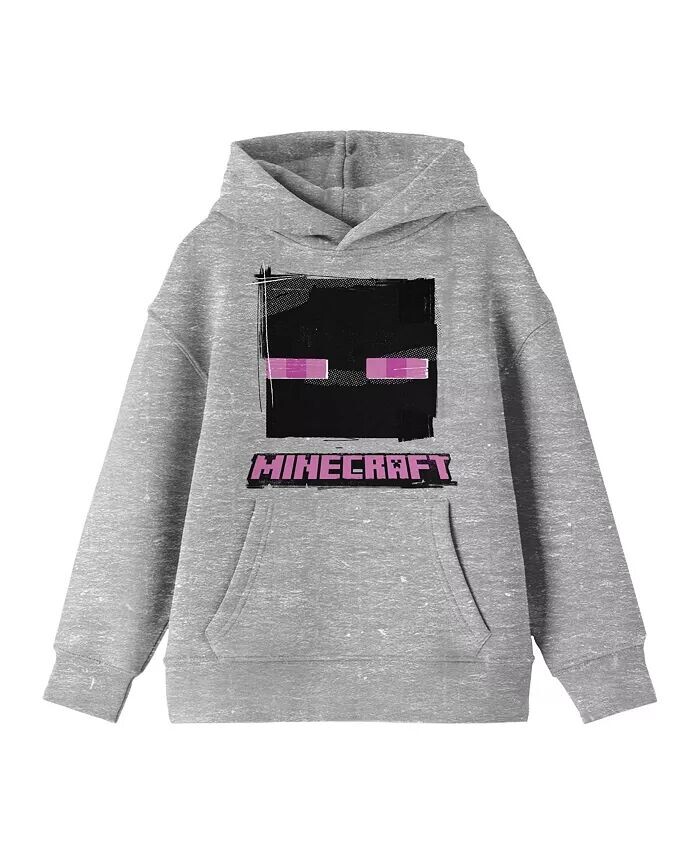 

Спортивная толстовка с капюшоном Enderman Face для мальчиков с длинным рукавом, молодежная, размер XL Minecraft, серый